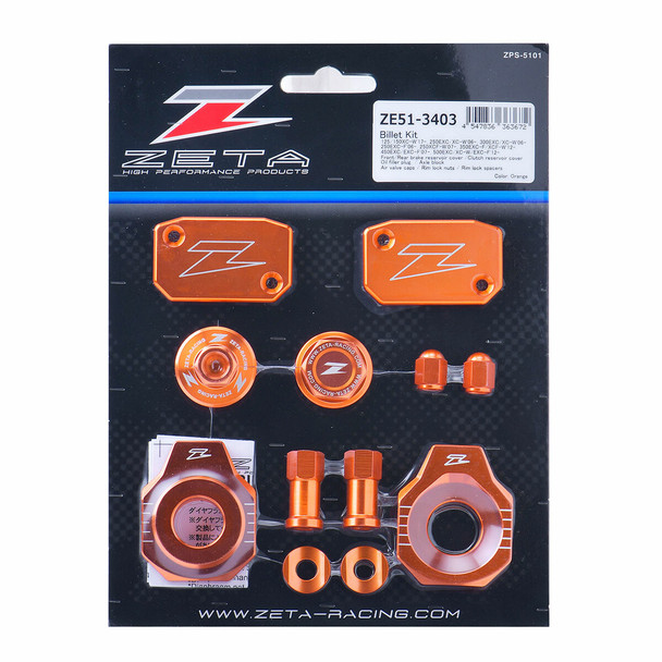 Zeta Billet Kit Ktm Orange Ze51-3403