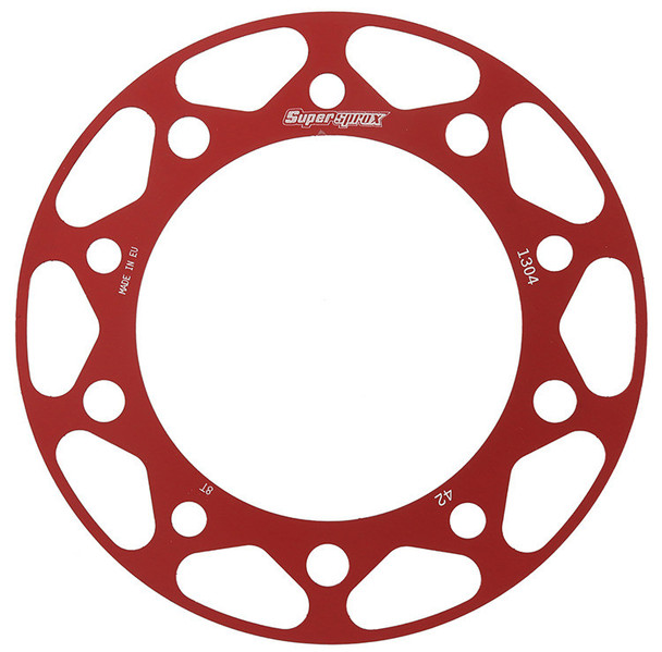 Supersprox Rear Edge Sprkt Color Disk Alu 42T-525 Red Hon/Yam Racd-1304-42-Red