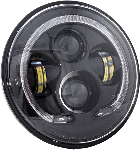 Letric Lighting Co 7" Led Headlight Black Halo Indian Llc-Ilhp-7B