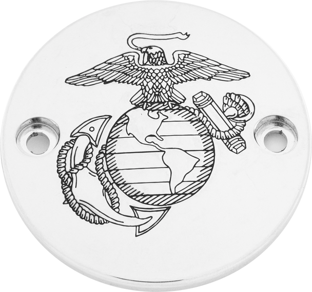 Custom Engraving M8 Timer Cover Marine Ega Chrome Mar01-63