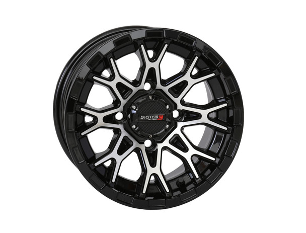 System 3 St6 Wheel 14X7 4+3 (+10Mm) 4/156 Gloss Black/Machined 14S3-6055