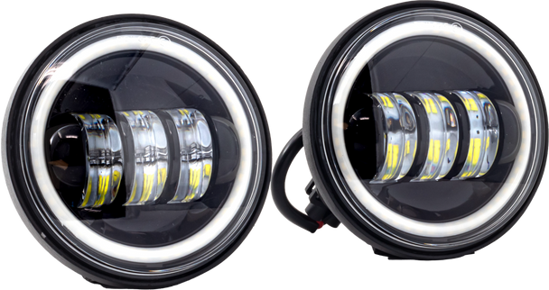 Letric Lighting Co 4.5" Passing Lamps Black Halo Indian Llc-Ilpl-Bh