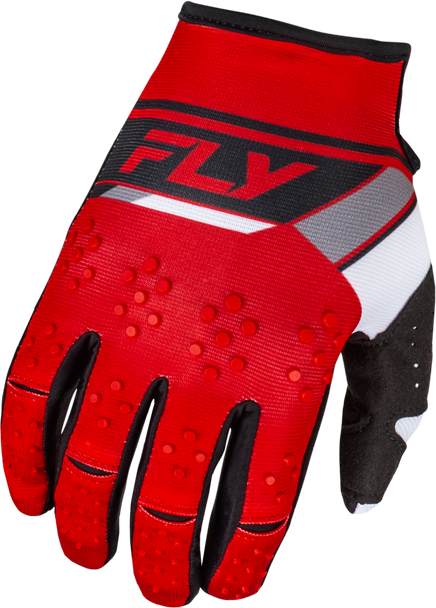 Fly Racing Kinetic Prix Gloves Red/Grey/White 3X 377-4123X