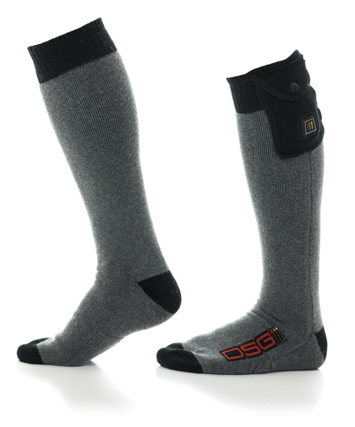 DSG Heated Socks 5V Heathered Black Sm/Md 45484