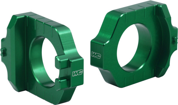 Works Axle Blocks Elite Kaw/Suz Green 17-248