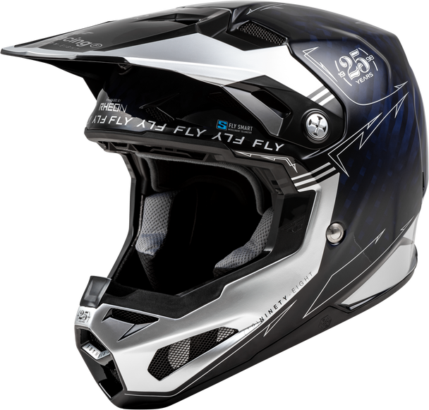 Fly Racing Youth Formula S Carbon Legacy Helmet Blue Carbon/Silver Yl 73-4448Yl