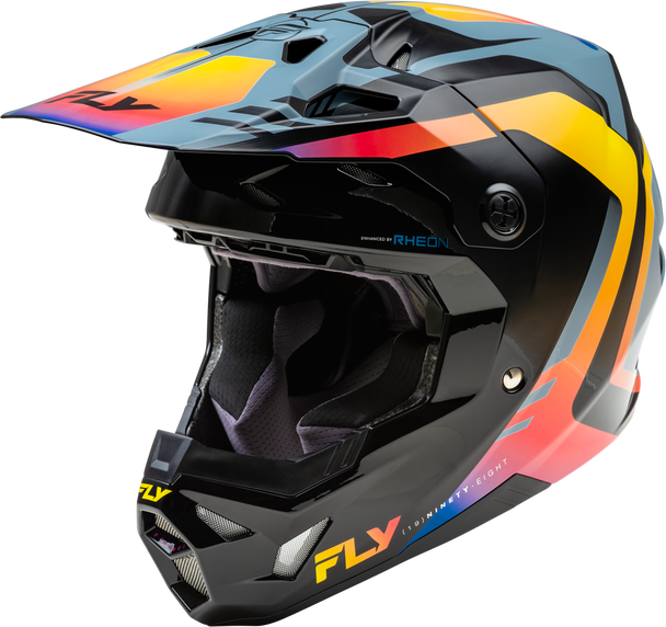 Fly Racing Yth Formula Cp Krypton Helmet Grey/Black/Electric Fade Yl 73-0038Yl