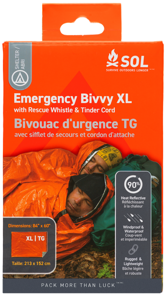 Amk Sol 2-Person Emergency Bivvy W/ Rescue Whistle 4/Pk 0140-1144