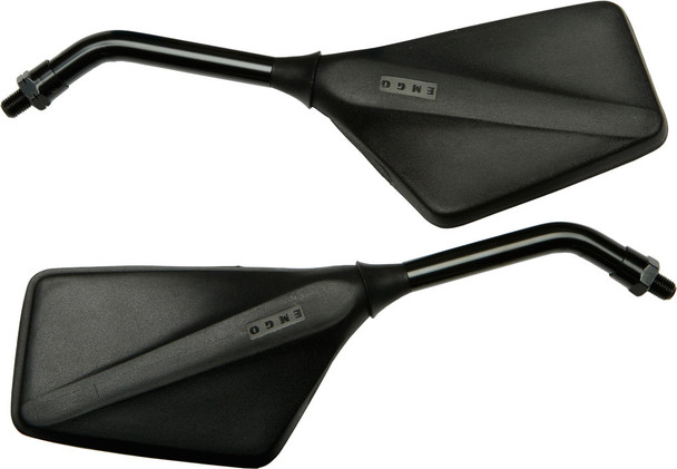 Emgo Trimline Mirrors Matte Black Yam 20-97120