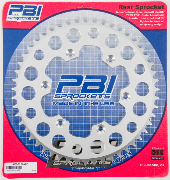 Pbi Rear Sprocket Aluminum 51T-520 Kaw/Suz 6155-51-3