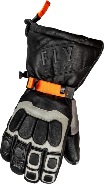 Fly Racing Glacier Gloves Black/Grey/Orange Xs 363-3942Xs