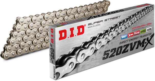 D.I.D Super Street 520Zvmxs-110L X-Ring Chain Nickel 520Zvmxs110Z