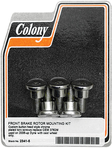 Colony Machine Brake Rotor Hardware Button Head Chr 2341-5