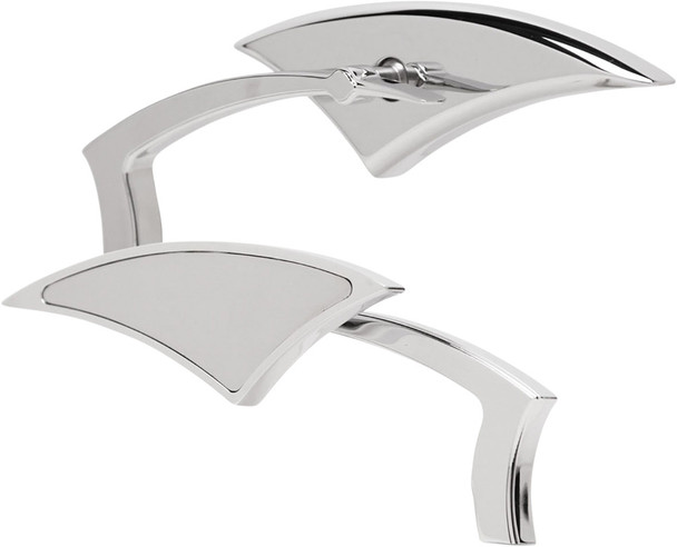 Baggernation Power Mirrors Chrome  5.75"X1.75" Pmp-C