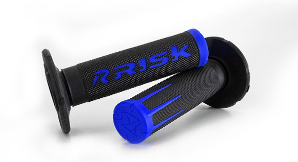 Risk Racing Risk Racing Moto Grips - Fusion 2.0 With Grip Tech - Blue 285