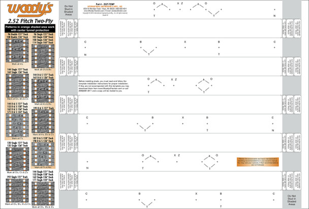 Woodys Stud Template 2.52" 2 Ply 252T-Temp