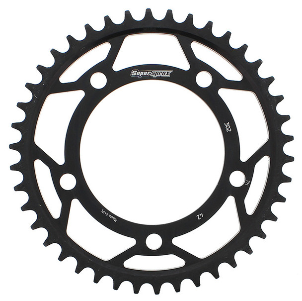 Supersprox Rear Sprocket Steel 42T-530 Blk Hon Rfe-302-42-Blk