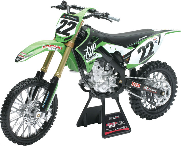 New-Ray Replica 1:6 Race Bike 14 Kawasaki Kfx450 Green 49493