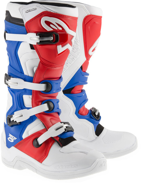 Alpinestars Tech 5 Boots White/Red/Blue Sz 13 2015015-237-13