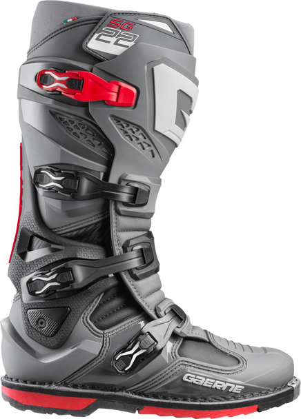 Gaerne Sg-22 Boots Anthracite/Black/Red Sz 11 2262-007-11