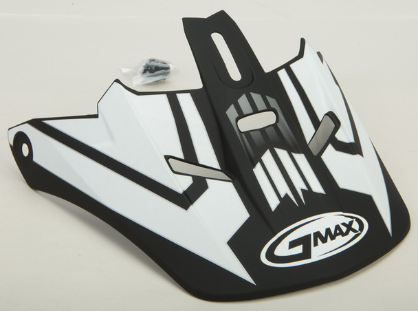Gmax Visor W/Screws Race Gm-46.2 Matte Black/White Md-3X G046243
