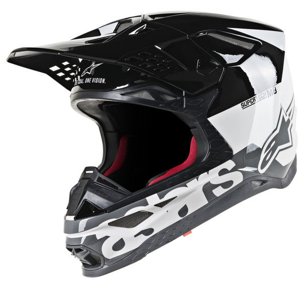 Alpinestars S.Tech S-M8 Radium Helmet White/Black/Grey Md 8301519-2182-Md