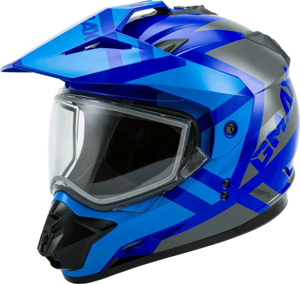Gmax Gm-11S Dual-Sport Trapper Snow Helmet Blue/Grey Xl G2113047