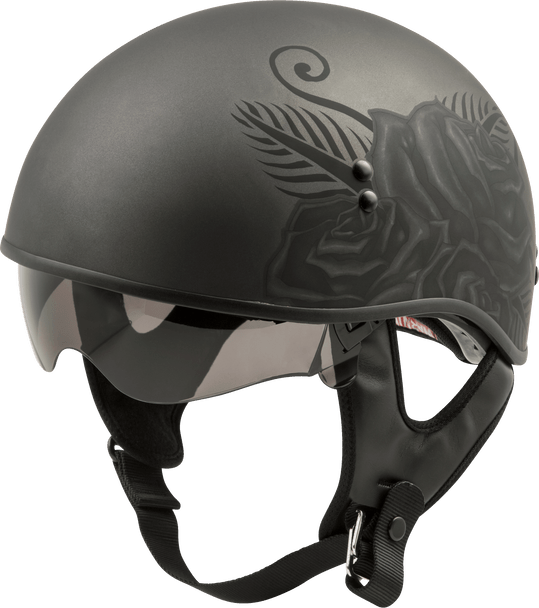 Gmax Hh-65 Half Helmet Devotion Naked Matte Black Xl G1652227