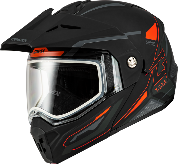 Gmax Md-74S Spectre Snow Helmet Matte Black/Red 3X M6742329