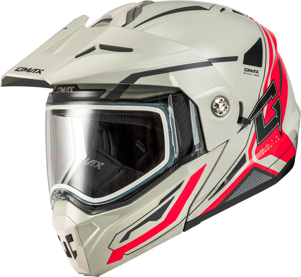 Gmax Md-74S Spectre Snow Helmet White/Red Md M6742355