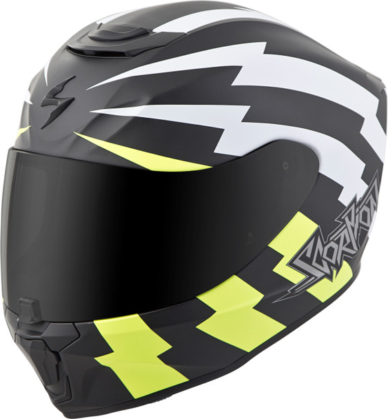 Scorpion Exo Exo-R420 Full-Face Helmet Tracker White/Neon 3X 42-1138