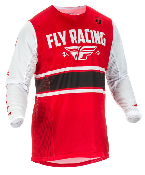 Fly Racing Kinetic Mesh Era Jersey Red/White/Black Xl 372-322X