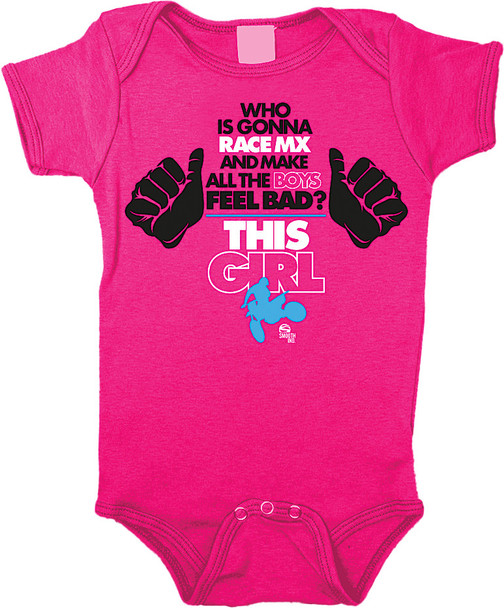 Smooth This Girl Romper Pink 6/12M 1634-102