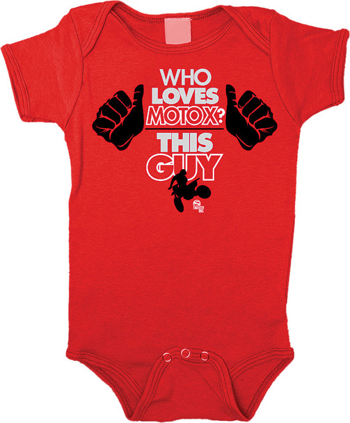 Smooth This Guy Romper Red 12-1 8M 1631-103