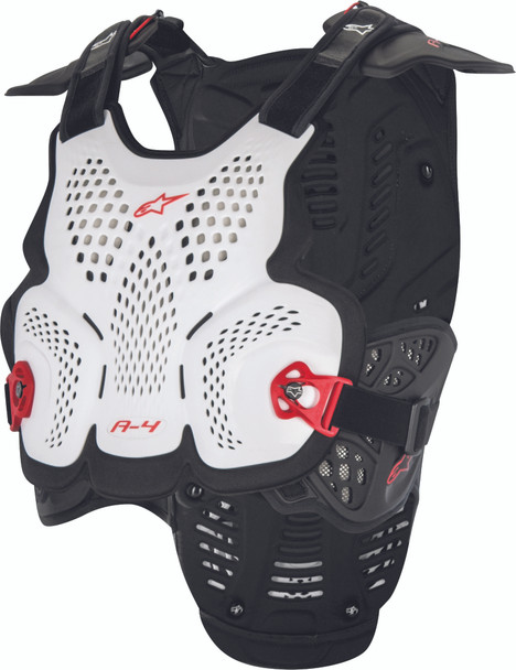 Alpinestars A-4 Chest Protector White/Black/Red Xs/Sm 6701517-213-Xs/S