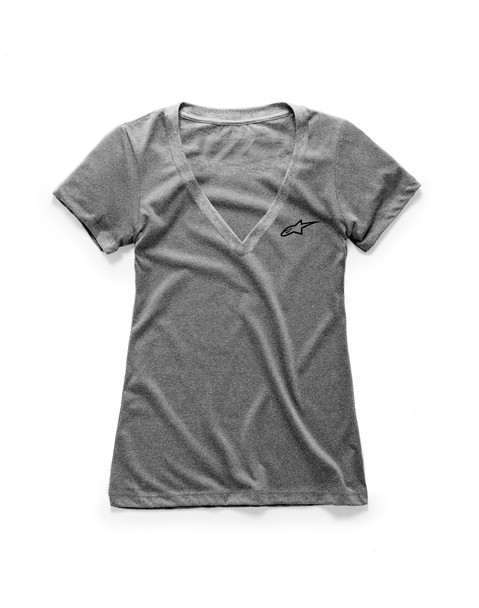 Alpinestars Women'S Ageless V-Neck Tee Grey Lg 1W38-73000-1026-L