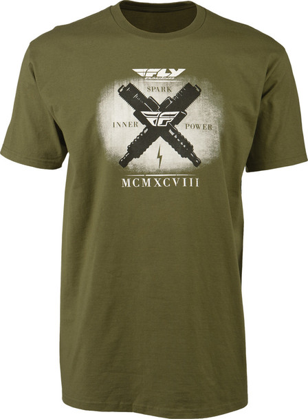 Fly Racing Spark Tee Military Green 2X 352-05452X