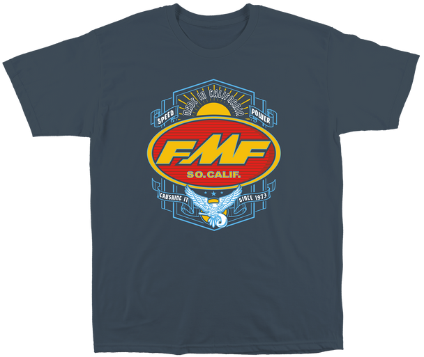 FMF Apparel Blacksmith Tee Steel Blue Lg Sp22118914-Sbl-L