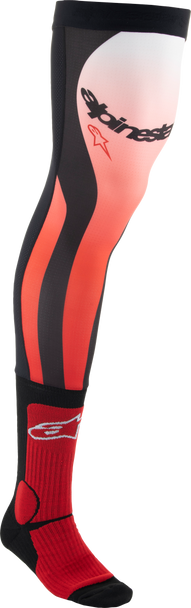 Alpinestars Knee Brace Socks Bright Red/White Sm/Md 4701324-3012-S/M