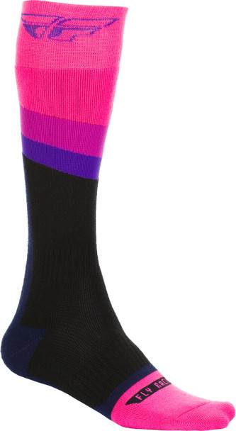 Fly Racing Fly Mx Socks Thick Pink/Black Youth Csx004103-B