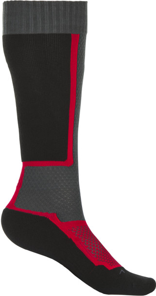 Fly Racing Youth Mx Sock Thin Black/Grey/Red 350-0512Y