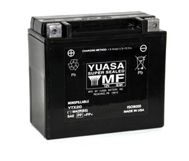 Yuasa Ytx20 Factory Activated Maintenance Free 12 Volt Battery Yuam42Rbs