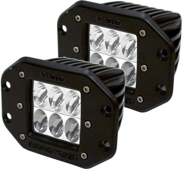 Rigid D2 Driving Fm H/L Light W/White Leds (Pair) 51231H