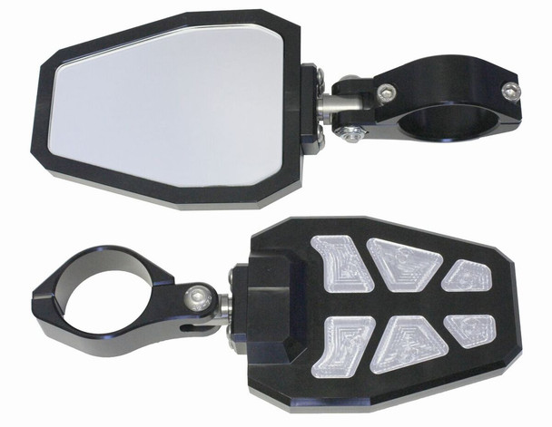 Modquad Side Mirror Black Bezel Pr 1.75" Recut Pockets Side-1.75-Pblk