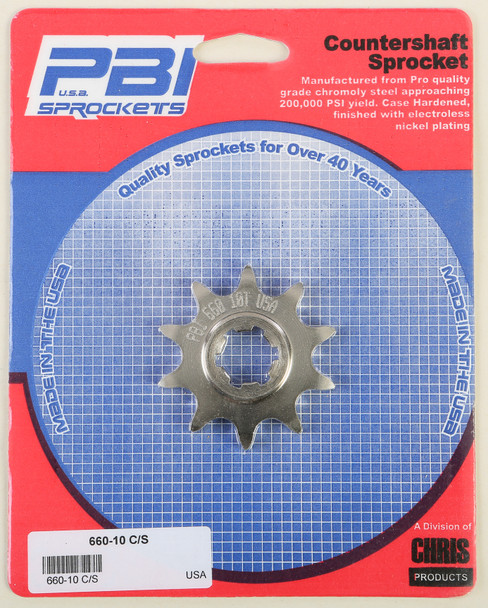 Pbi Front Cs Sprocket Steel 10T-520 Kaw/Suz 660-10