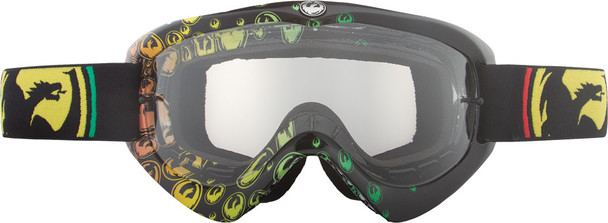 Dragon Mdx Goggle L Rasta Icon W/Clear Lens 722-1502