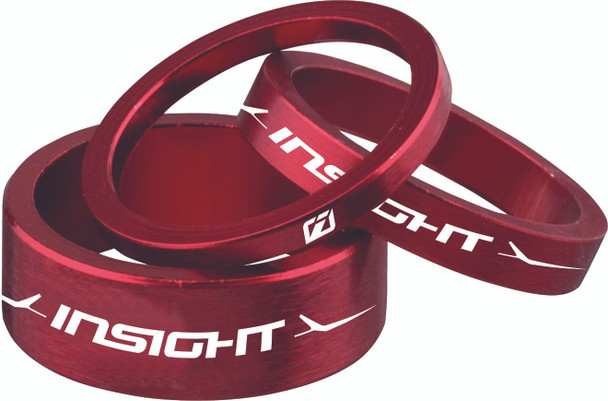 Insight Alloy Headset Spacers Red 1" 3Mm/5Mm/10Mm Insp001Rdrd
