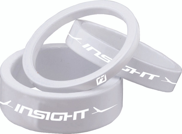 Insight Alloy Headset Spacers White 1" 3Mm/5Mm/10Mm Insp001Whwh