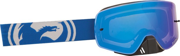 Dragon Nfxs Goggle Blue-White Split W/Blue Steel Ion Lens 722-1735