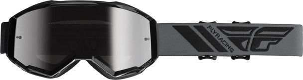 Fly Racing Zone Goggle Black W/Silver Mir/Smk Lens W/Post Fla-011